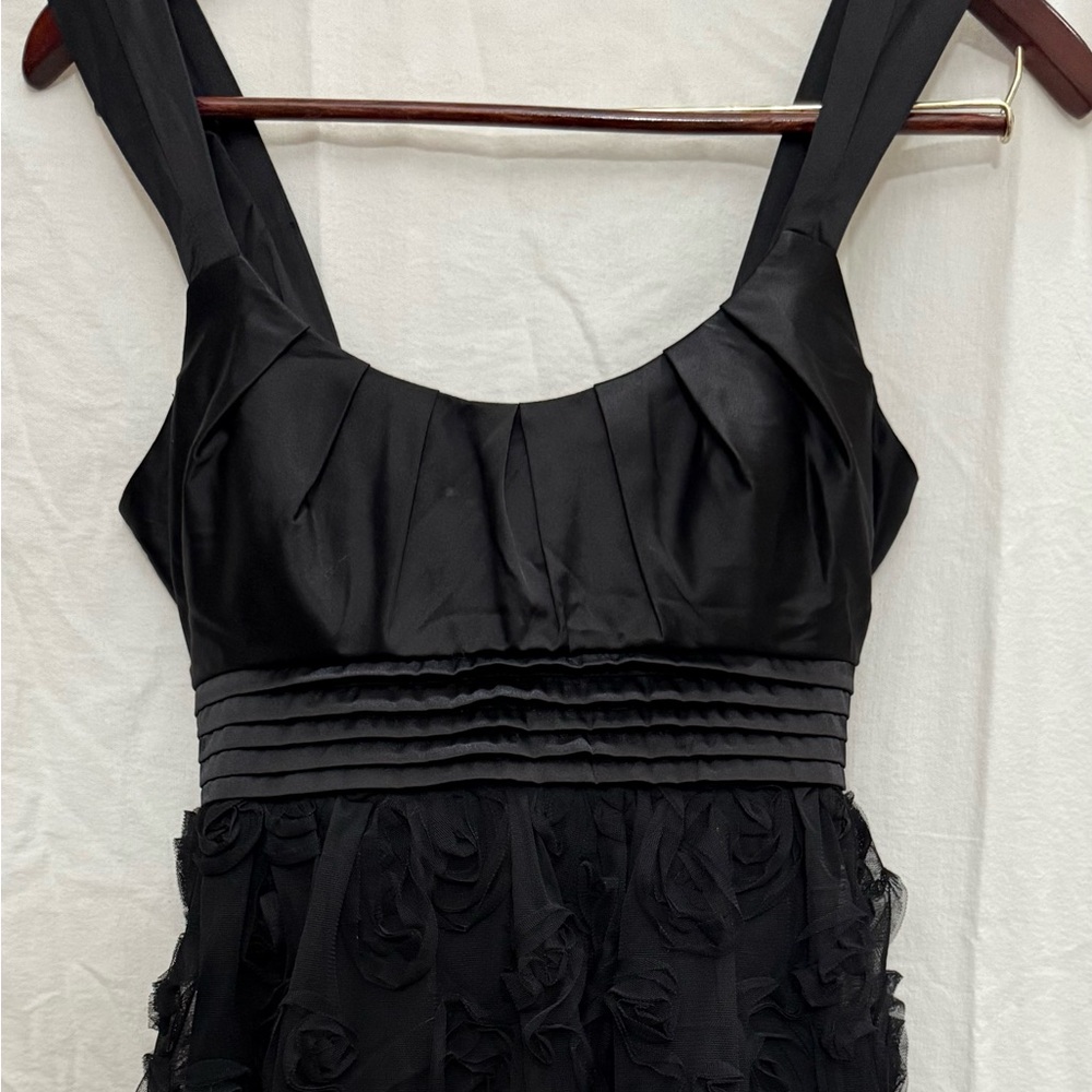 Vtg Way-In Black Rosette Whimsigoth Gothic Fairycore Cocktail Dress Sz 7 EUC